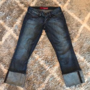 Barely worn stretch crop jeans